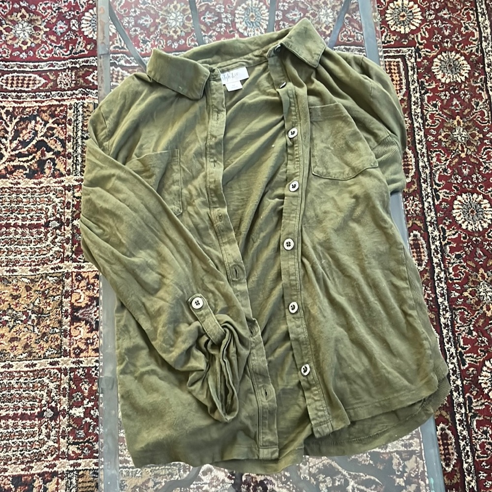 Green flowy cardigan